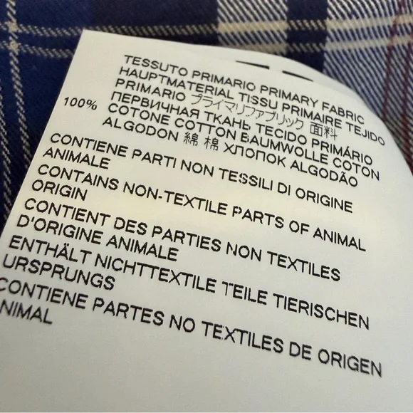 DSQUARED2 Sz 48 XL Made in Italy Men's Plaid 100% Cotton Long Sleeve Shirt - Picture 8 of 8